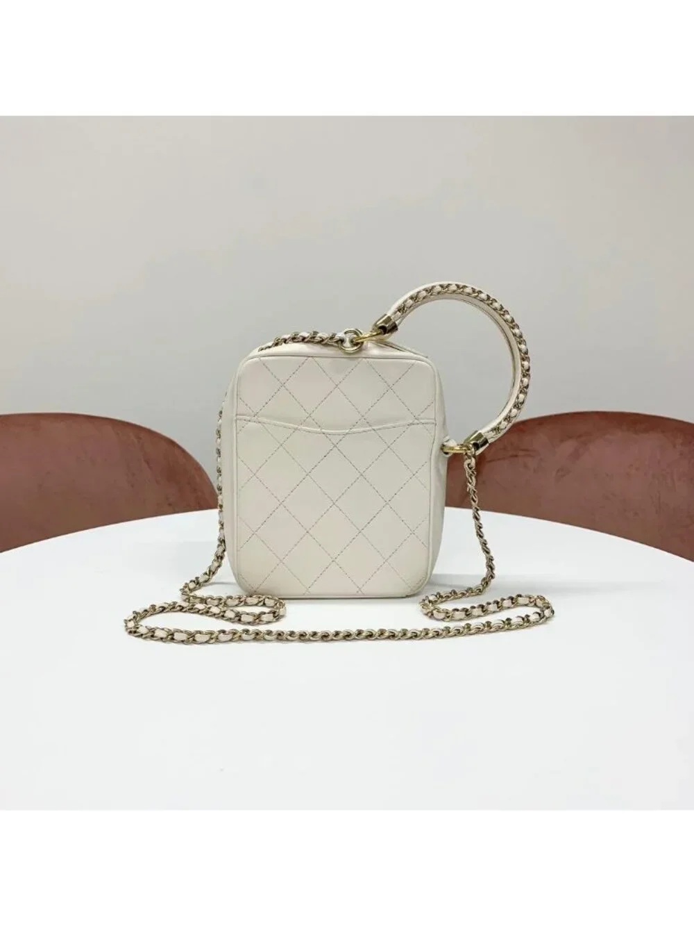 Chanel CC Logo Quilted 2-Way Shoulder Bag
